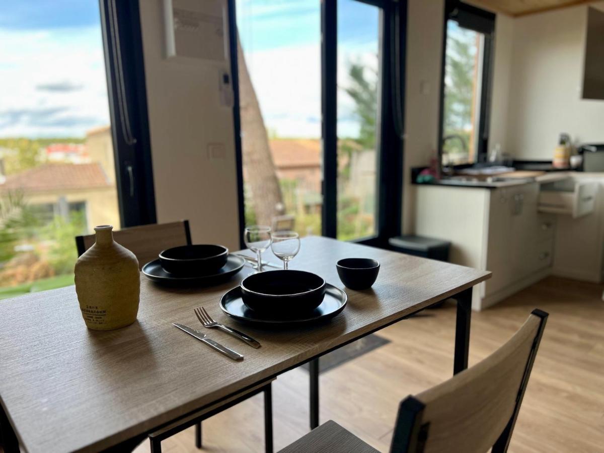 Charmant Studio Lodge Climatise Avec Jardin Et Vue Sur Le Pic Saint Loup Jacou Exterior foto