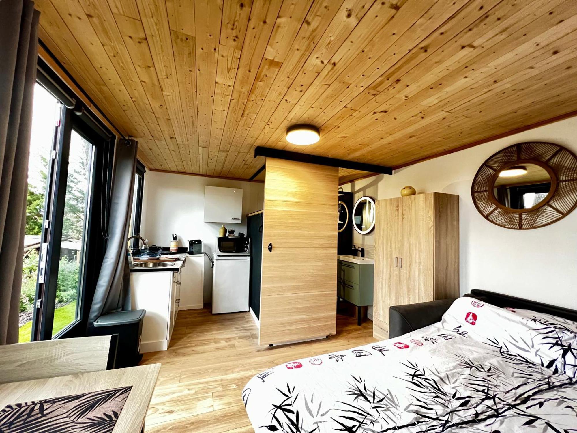 Charmant Studio Lodge Climatise Avec Jardin Et Vue Sur Le Pic Saint Loup Jacou Exterior foto